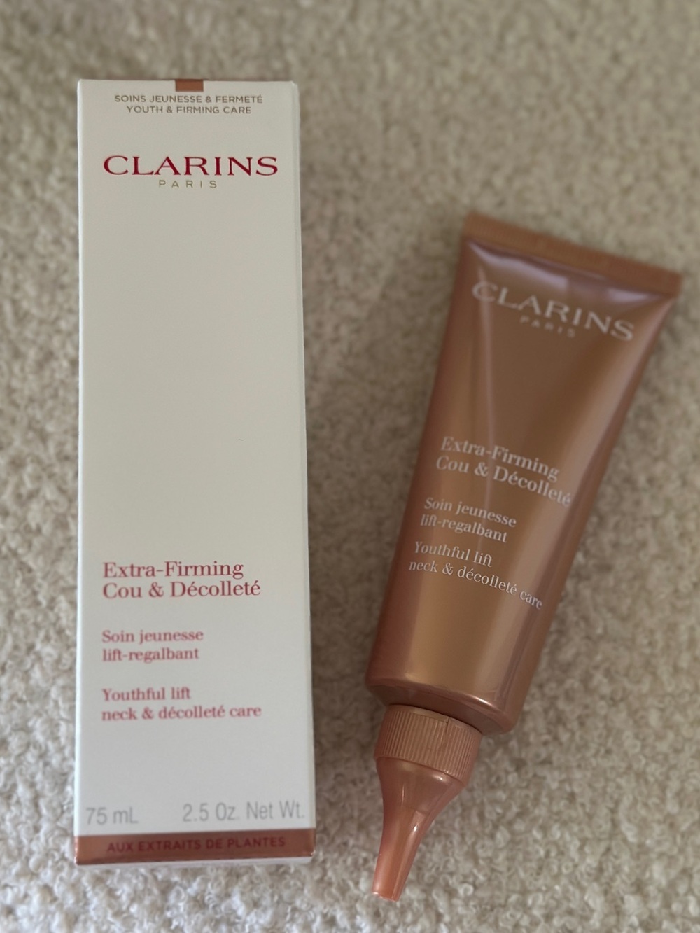 NEW Clarins Extra-Firming Neck and Décolleté Anti-Aging Cream 75ML - Picture 3 of 9